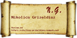 Nikolics Grizeldisz névjegykártya